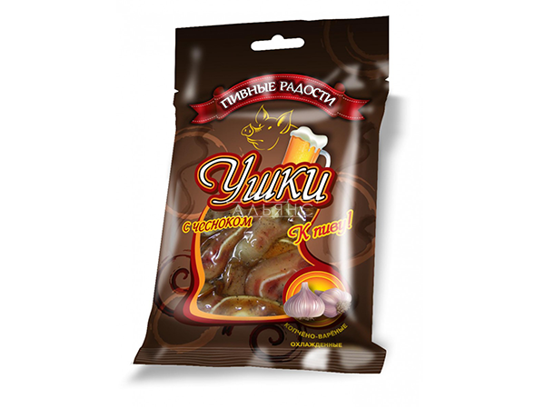 Уши свиные с чесноком "Пивные радости" (100гр) в Казани