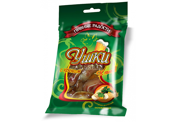 Уши свиные с хреном "Пивные радости" (100гр) в Казани