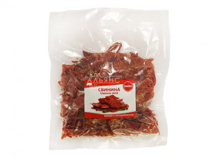 Мясо курицы по-кавказски: Свинина вяленая (строганина)