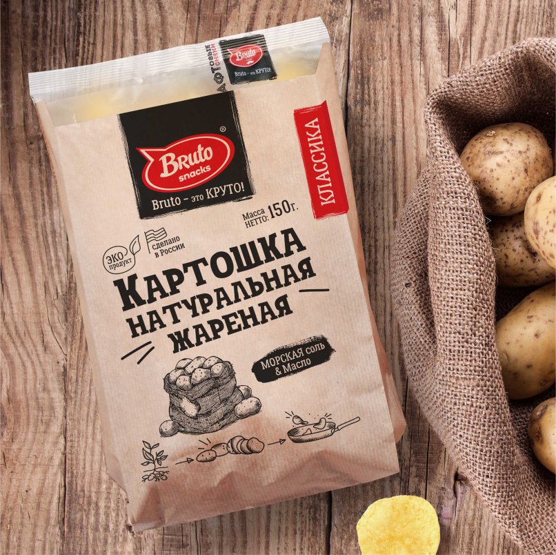 Картофель «Бруто» с солью 130 гр. в Казани